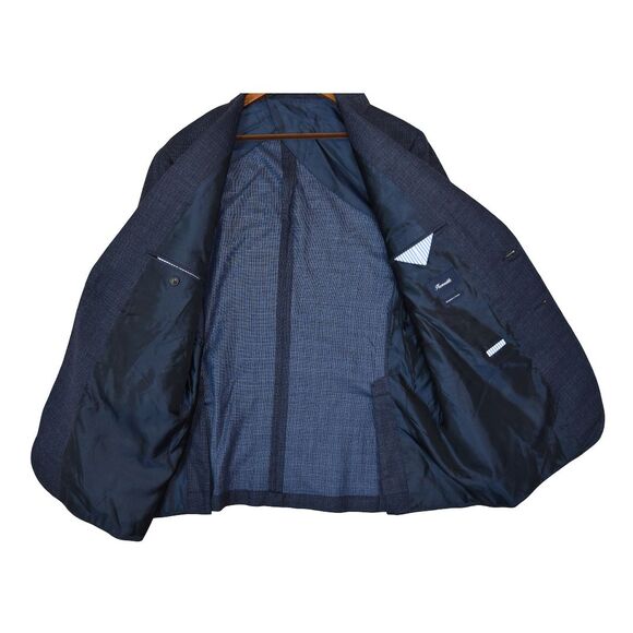FACONNABLE Mens 100% Wool Suit Navy Blazer Sport Coat Jacket Sz 60 Italy (50 US) - Picture 4 of 8